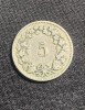 Moneda 5 rappen 1879 Elvetia, Europa