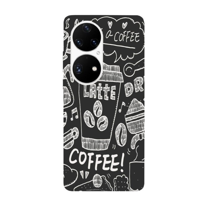 Husa compatibila cu Huawei Nova Y70 model Take a coffee, Silicon, TPU, Viceversa