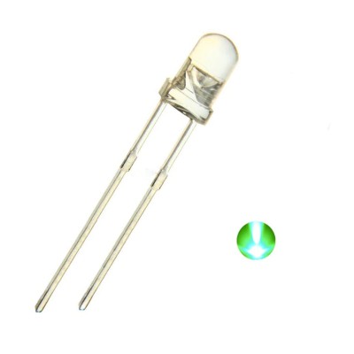 Led de 5mm transparent luminos ( culoare: VERDE ) (L.521) foto
