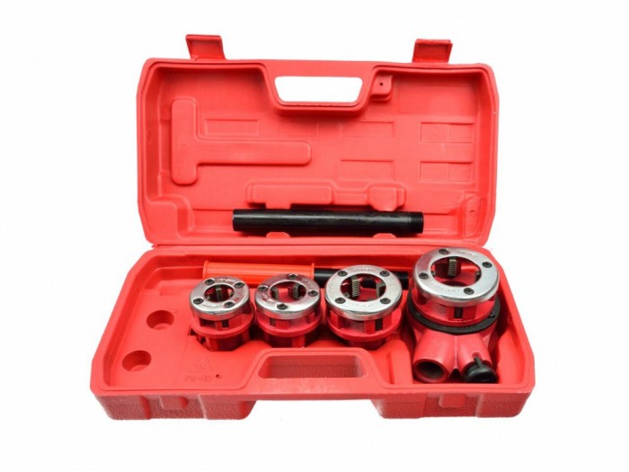 Set 4 filiere pentru dispozitivul de filetat 1/2&quot; - 1,1/4&quot;, Geko G01000