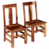 vidaXL Scaune de bucătărie din lemn dur de acacia, 2 buc. 243964