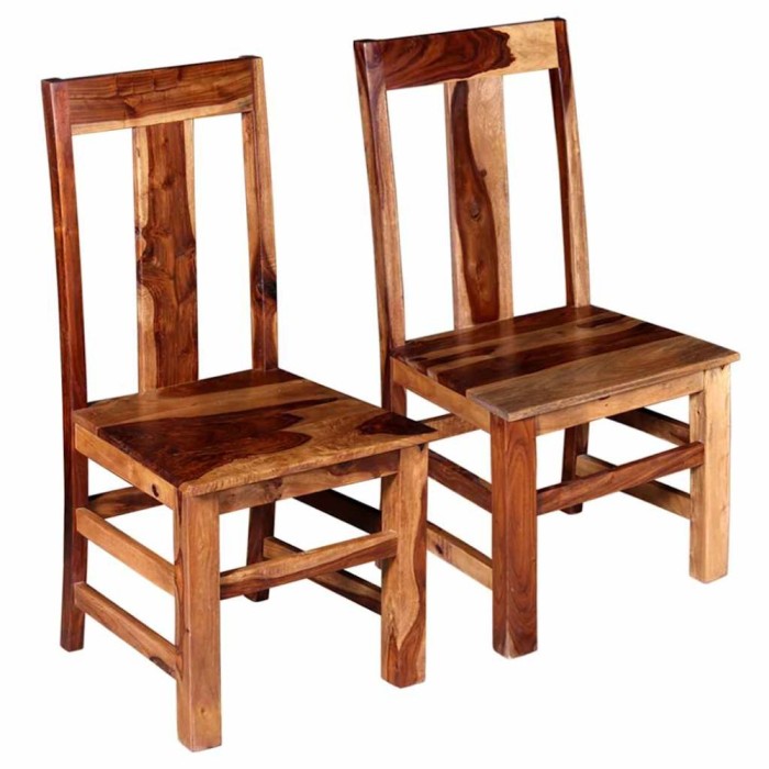 Scaune de bucatarie din lemn dur de acacia, 2 buc.