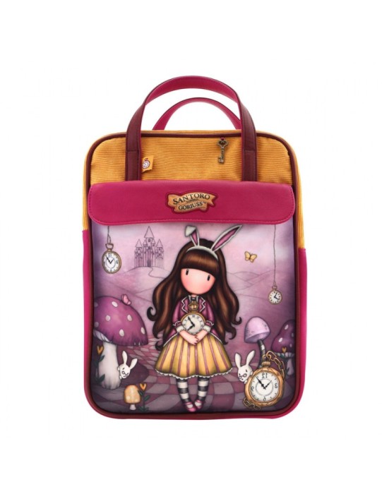 Geanta/rucsac copii, Gorjuss, Poliester, 1 compartiment mare, 1 spate, 27 x 11 x 32 cm, Multicolor