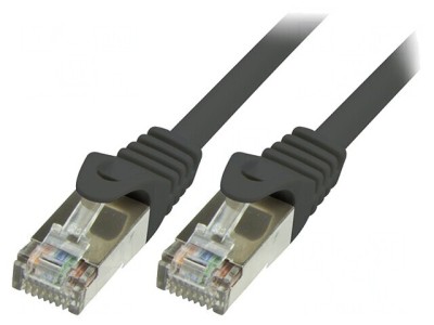 Cablu Patch Cord F/UTP Cat6 Ecranat 1m Negru foto