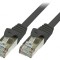 Cablu Patch Cord F/UTP Cat6 Ecranat 1m Negru