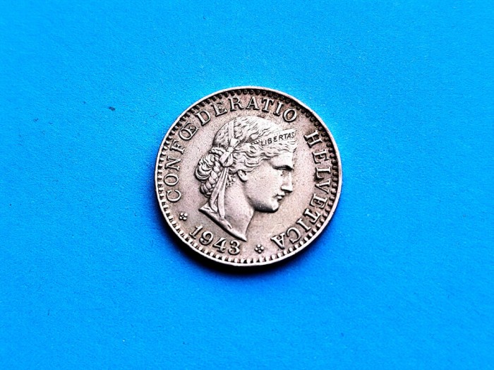 20 Rappen 1943 -B -Elvetia-XF