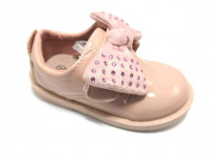 Pantofi eleganti ,lacuiti, roz prafuit, bebe, 18-23 foto