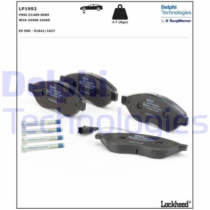 DELPHI LP1992 set placute frana,frana disc