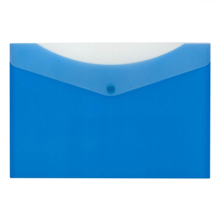 Mapă Documente A4 cu Capsă, Buzunar Exterior, Albastru, Plastic