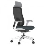 SCAUN ERGONOMIC LIDO-H, DARK GREY, CU BAZA ALUMINIU
