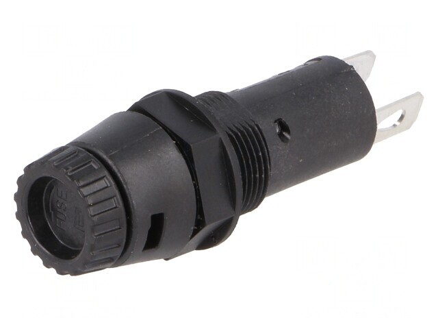 Clemă Siguranțe Cilindrice 10A 5x20mm Neagră 250VAC