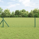 VidaXL St&acirc;lpi de Gard 13 buc Verde &Oslash;32 mm 120 cm Oțel Zincat