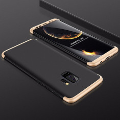 Husa Samsung Galaxy S9 Plus - GKK Protectie 360 Grade Neagra cu Auriu foto