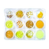 Cumpara ieftin Kit nail art 12 buc - culoare galben, INGINAILS