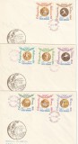 RO - FDC - MEDALII OLIMPICE SERIE NEDANTELATA ( LP 596 a ) 1964 ( 3 DIN 3 )