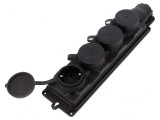 Conector alimentare AC IP44 16A Negru 250V