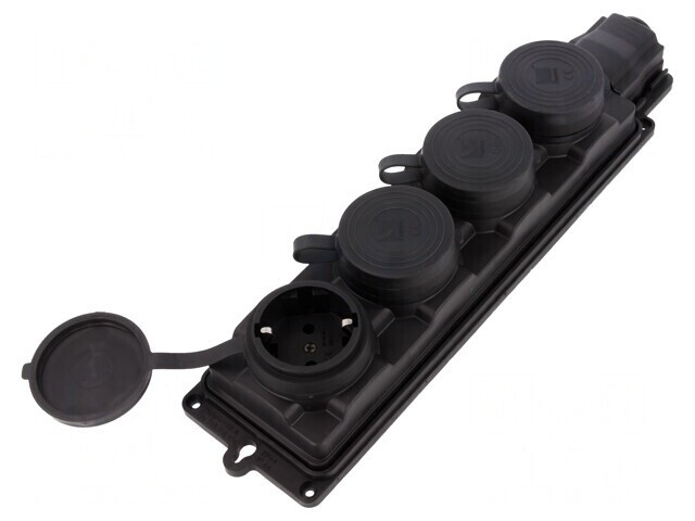 Conector alimentare AC IP44 16A Negru 250V