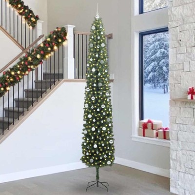 vidaXL Brad de Crăciun artificial Verde 300 cm PVC și oțel și plastic 3394992 foto