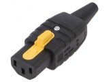 Conector de alimentare IEC C13 cu blocaj 250V/10A, 3-122-073, Oem