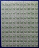 Cumpara ieftin ✅ RO 1908 LP 66 e " Carol I - 'Gravate' ", 40B verde in coala de 100 , stare excelenta - vezi foto , MNH (cute originale, mici def. la colturi )