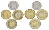 INDIA █ SET COMPLET DE MONEDE █ 2, 5, 10, 20 Rupees 2020-2021 █ KM-512-515 █ UNC