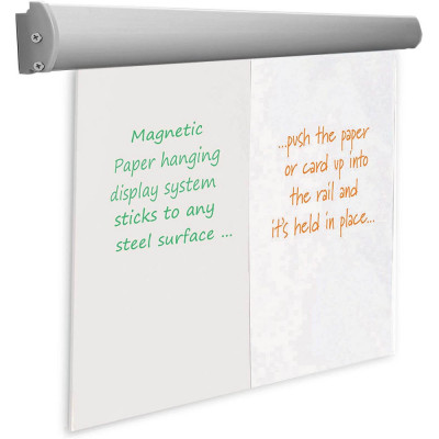 Suport magnetic pentru hartie flipchart, agatatori reglabile, 70 cm, ProCart foto