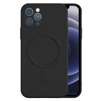 Husa Silicon cu protetie camera iPhone 14 Plus neagra foto