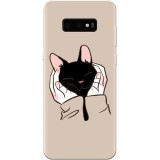 Husa silicon pentru Samsung Galaxy S10 Lite, Th Black Cat In Hands