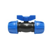 Robinet cu bila compresiune PEHD D40 x 40 mm, PN16, pentru irigatii