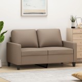 Canapea cu 2 locuri, cappuccino, 120 cm, piele ecologică