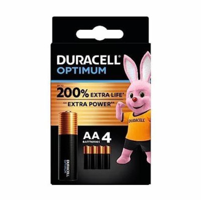 Set baterii alcaline AA R3 DURACELL OPTIMUM 4buc MX1500 foto