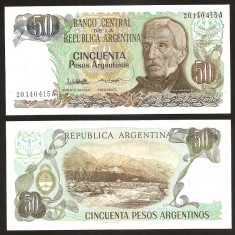 !!! ARGENTINA - 50 PESOS ARGENTINOS (1983 - 1985) - P 314 a 2 - UNC