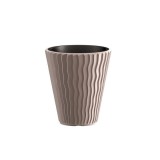 Ghiveci decorativ de flori, rotund, cafeniu, 18/37 L, 39x43.6 cm, Sandy, Prosperplast