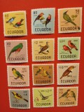 ECUADOR, PĂSĂRI - SERIIE COMPLETĂ MNH