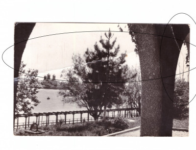 CP Snagov - Vedere spre manastire, RPR, circulata 1962, cu doua pliuri foto