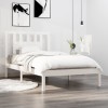 Gossi cadru de pat, alb, 90x200 cm, lemn masiv de pin