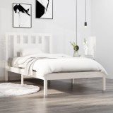 Gossi cadru de pat, alb, 90x200 cm, lemn masiv de pin