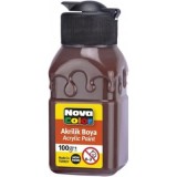 Culoare acrilica 100 ml, maro, Nova Color