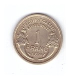 Moneda Franta 1 franc 1939, stare buna, curata, Europa, Bronz-Aluminiu