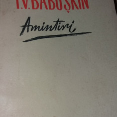 AMINTIRI 1893-1900 DE I. V. BABUSKIN,