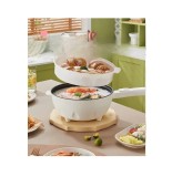 Tigaie Electrica Inteligenta 3L, 26cm, Multifunctionala, Cos pentru Gatire la Abur, Capac Inclus, Antiaderenta, 220V, Oem