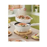 Tigaie Electrica Inteligenta 3L, 26cm, Multifunctionala, Cos pentru Gatire la Abur, Capac Inclus, Antiaderenta, 220V