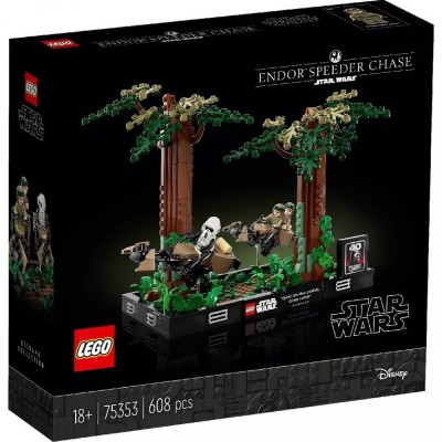 Lego Star Wars Diorama De Urmarire Cu Speederul Pe Endor 75353 foto