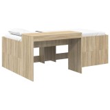 vidaXL Cadru de Pat cu Birou 2 pcs Stejar artizanal 98.5 x 200 cm 3422661