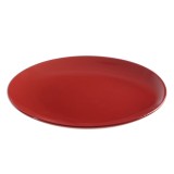 Farfurie Ceramică, Roșu, 26.5 cm, Potrivită pentru Mașina de Spălat Vase și Cuptorul cu Microunde