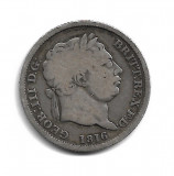 Marea Britanie GEORGE III SHILLING , 1816 - F/VF, Europa, Argint