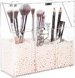 tCumpara Acrilic Makeup Brush Holder, Clear Makeup Brush Organizer Pentru Vanita