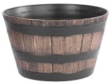 Ghiveci Strend Pro Woodeff 39x23 cm, auriu, cu efect de lemn rustic