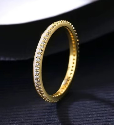 Inel Finuț din Argint 925 Placat cu Aur &amp;ndash; Model Eternity cu Zirconiu-Cod ARG12E foto