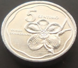 Cumpara ieftin Moneda 5 SENTIMO - FILIPINE, anul 1989 *cod 1939 - ALLU, Asia, Aluminiu